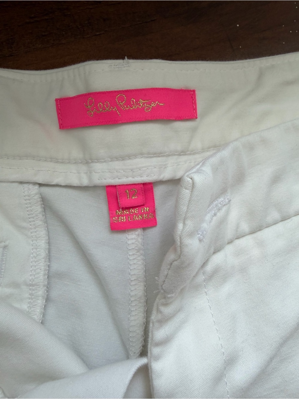 Lilly Pulitzer White Cotton Bermuda Shorts - Picture 3 of 6